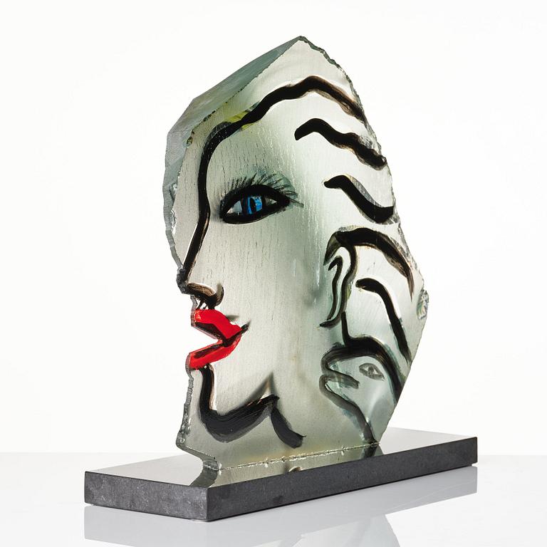 Ulrica Hydman-Vallien, a unique painted glass sculpture 'Marilyn'.