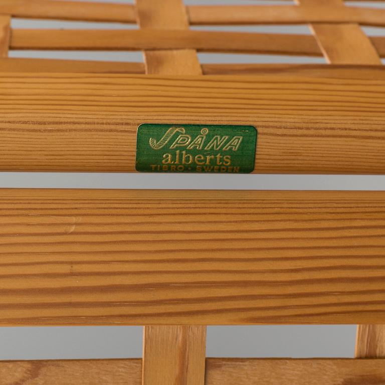 A pine folding screen from Alberts, Tibro, 1950's.