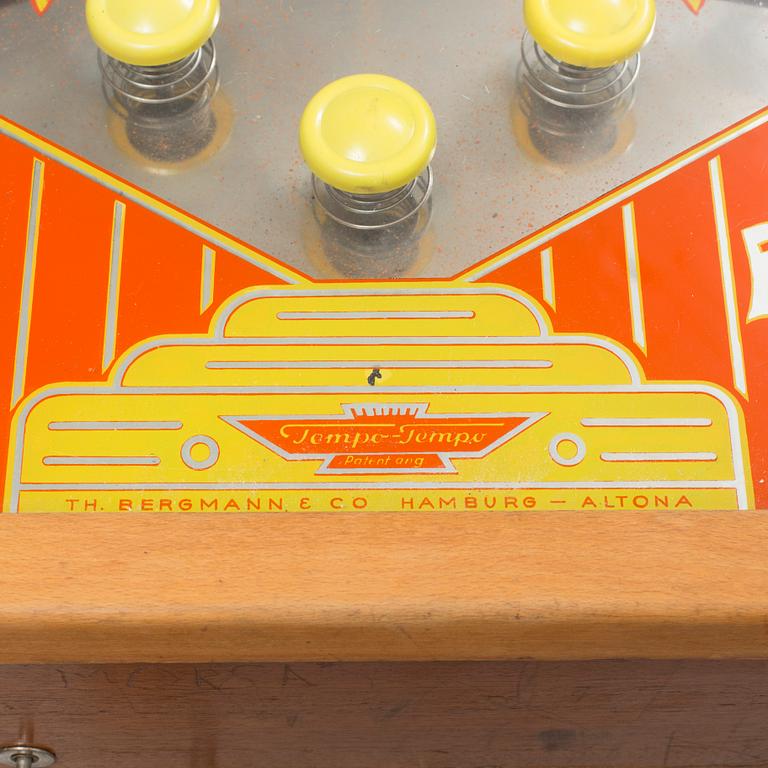 FLIPPERSPEL, Bergmann Company, Hamburg, 1950-tal.