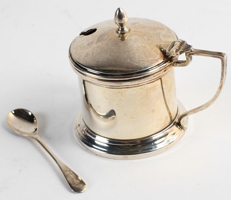 PARTI SILVER, 9 delar, England. 1900-tal.