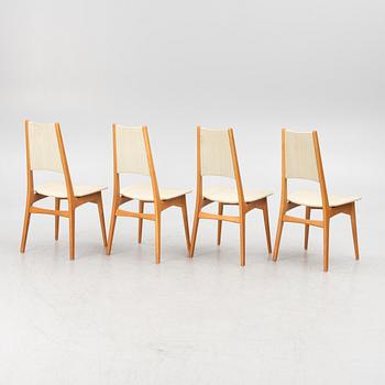 Four 1950s-60s chairs.