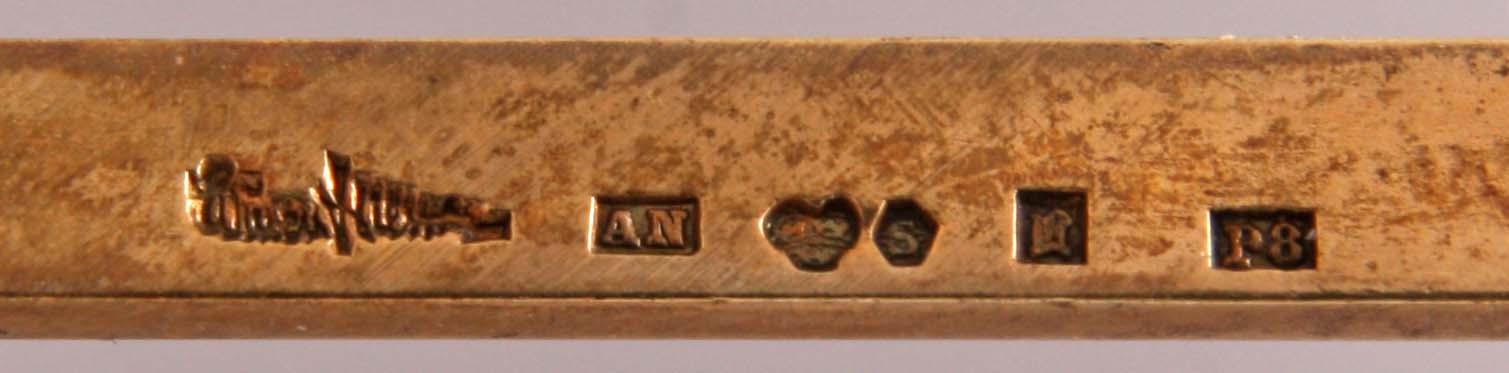 KRÅSNÅL, förgyllt silver, Wiwen Nilsson, Lund.