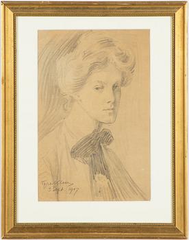 Tyra Kleen, Portrait of a woman, probably Margareta Adelborg.