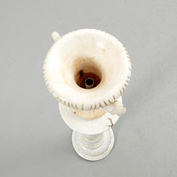 Pedestal with urn, 20th century.