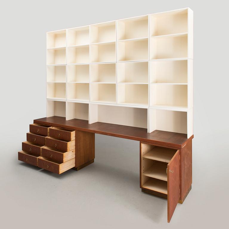 A 1960s book shelf for HMN Huonekalu Mikko Nupponen, Lahti, Finland.