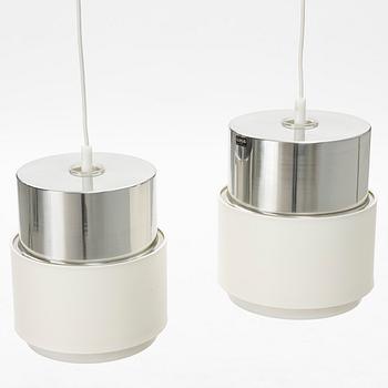 A pair of ceiling lights from the 'Cylindus' series, Luxus, Vittsjö, 1970's.