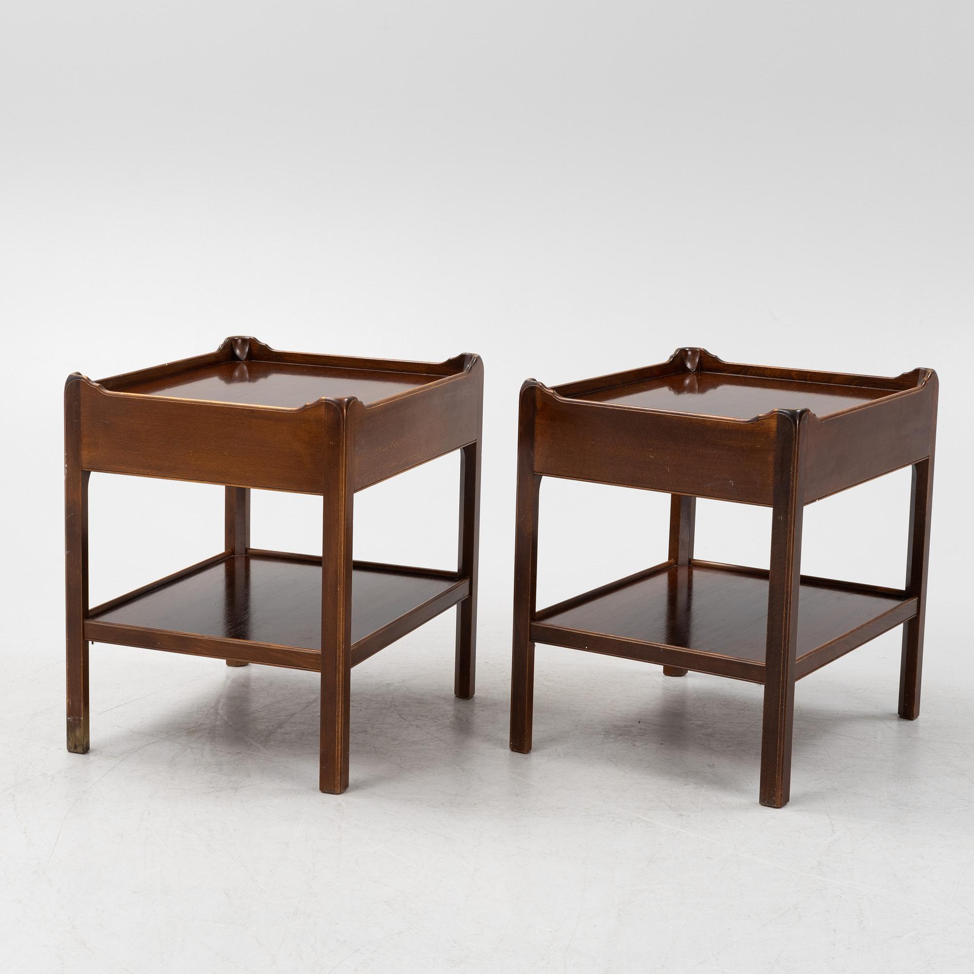 Sängbord, ett par, 1900-talets mitt.