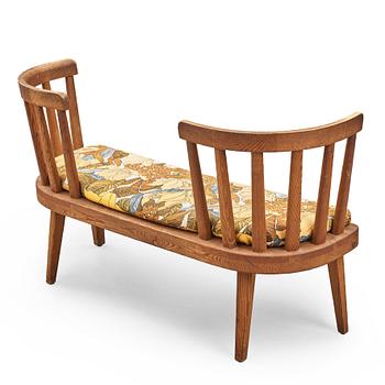 337A. Axel Einar Hjorth, a stained pine sofa, "Utö", Nordiska Kompaniet, Sweden 1930's.