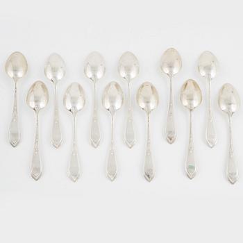 A set of twelve Swedish silver spoons, mostly K. Andersson, Stockholm, including 1909.