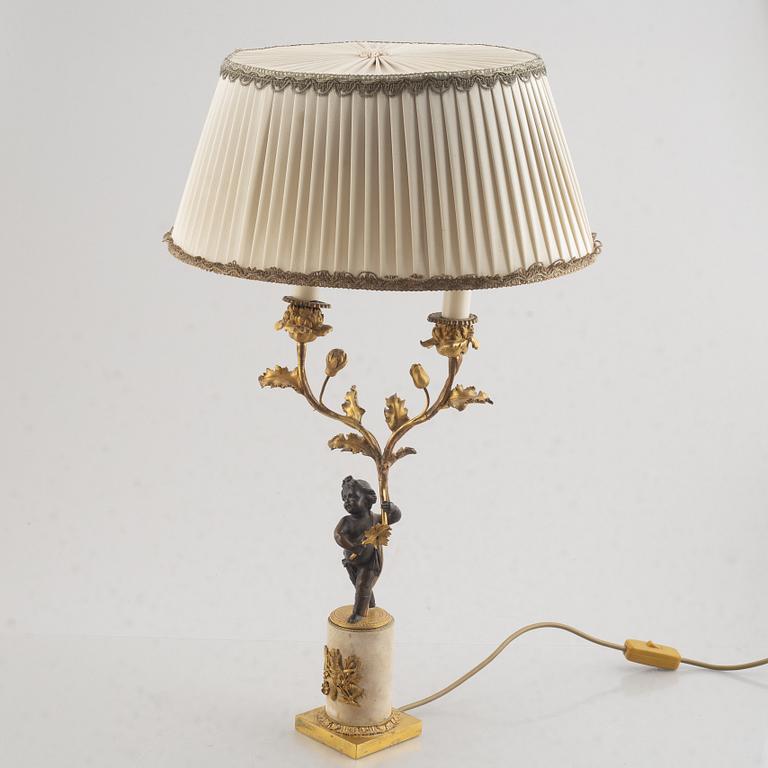 A Louis XVI style table lamp, France, circa 1900.