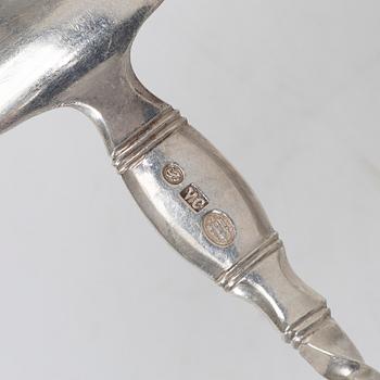 Table accessories, 7 pieces, silver, including Denmark 1880s.