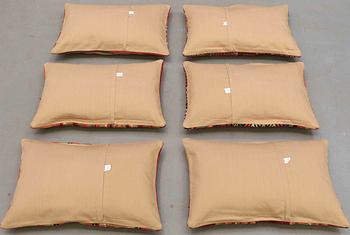 SIX KILIM CUSHIONS, AROUND 60 x 40 cm.