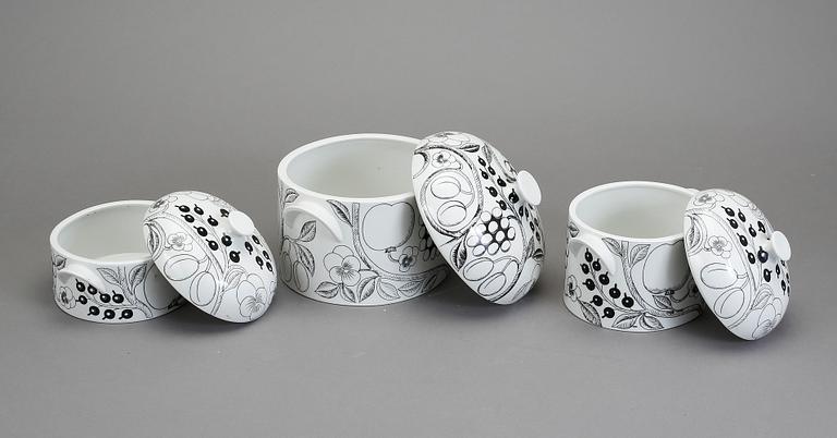 SERVISDELAR, 17 delar, porslin. "Paratiisi", Birger Kaipiainen, Arabia.