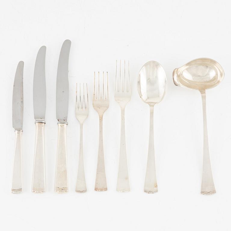 A 93-piece silver cutlery set, Diana, CG Hallberg/GAB, Stockholm, 1939-64.