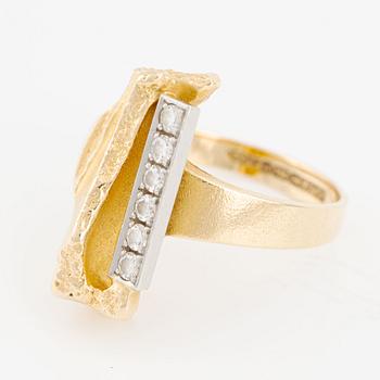 Björn Weckström, ring, "Da Capo", 18K guld med briljantslipade diamanter, Lapponia 1985.