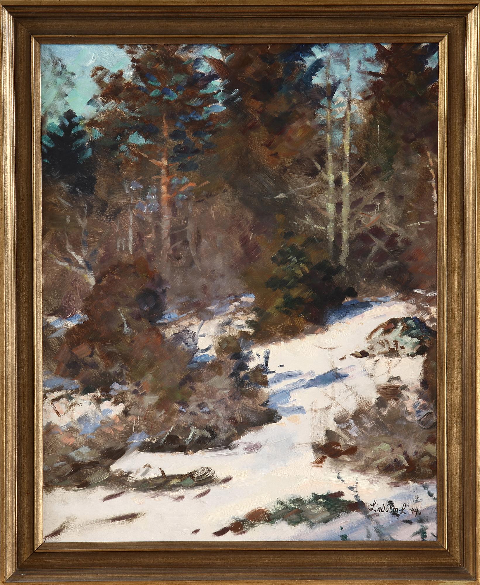 LINDORM LILJEFORS, olja på pannå, sign o dat -44.