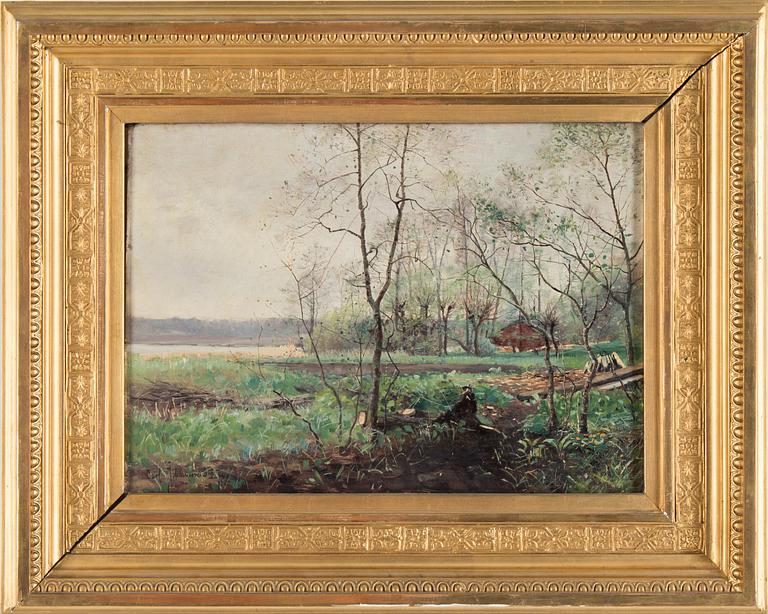 CARL JOHANSSON, oil on pannel, sined and dated, -87.