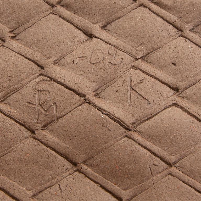 Signe Persson-Melin, a set of two signed and dated  02 earthenware bowls.