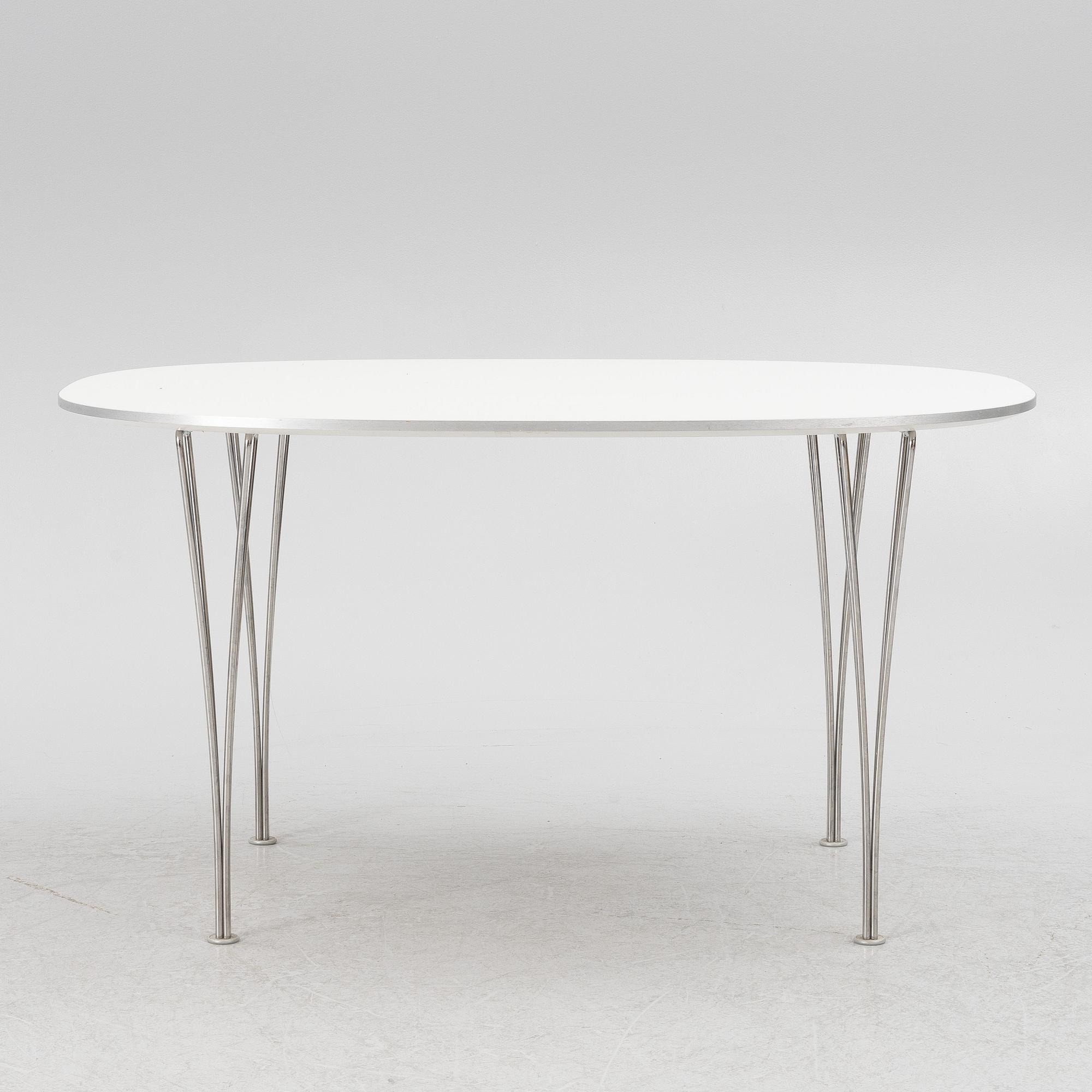 Bruno Mathsson & Piet Hein, a dining table, 'Superellipse', Fritz Hansen, Denmark, 2015.