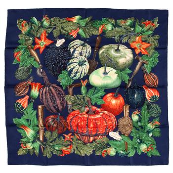 606. HERMÈS, scarf, "Citrouilles & Coloquintes".