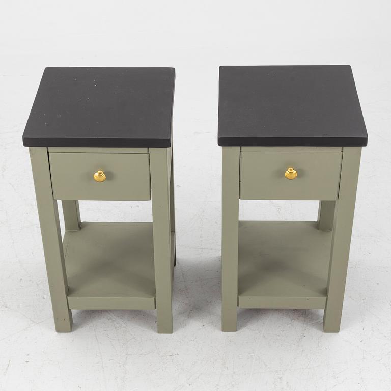 A pair of bedside tables, 20th century.