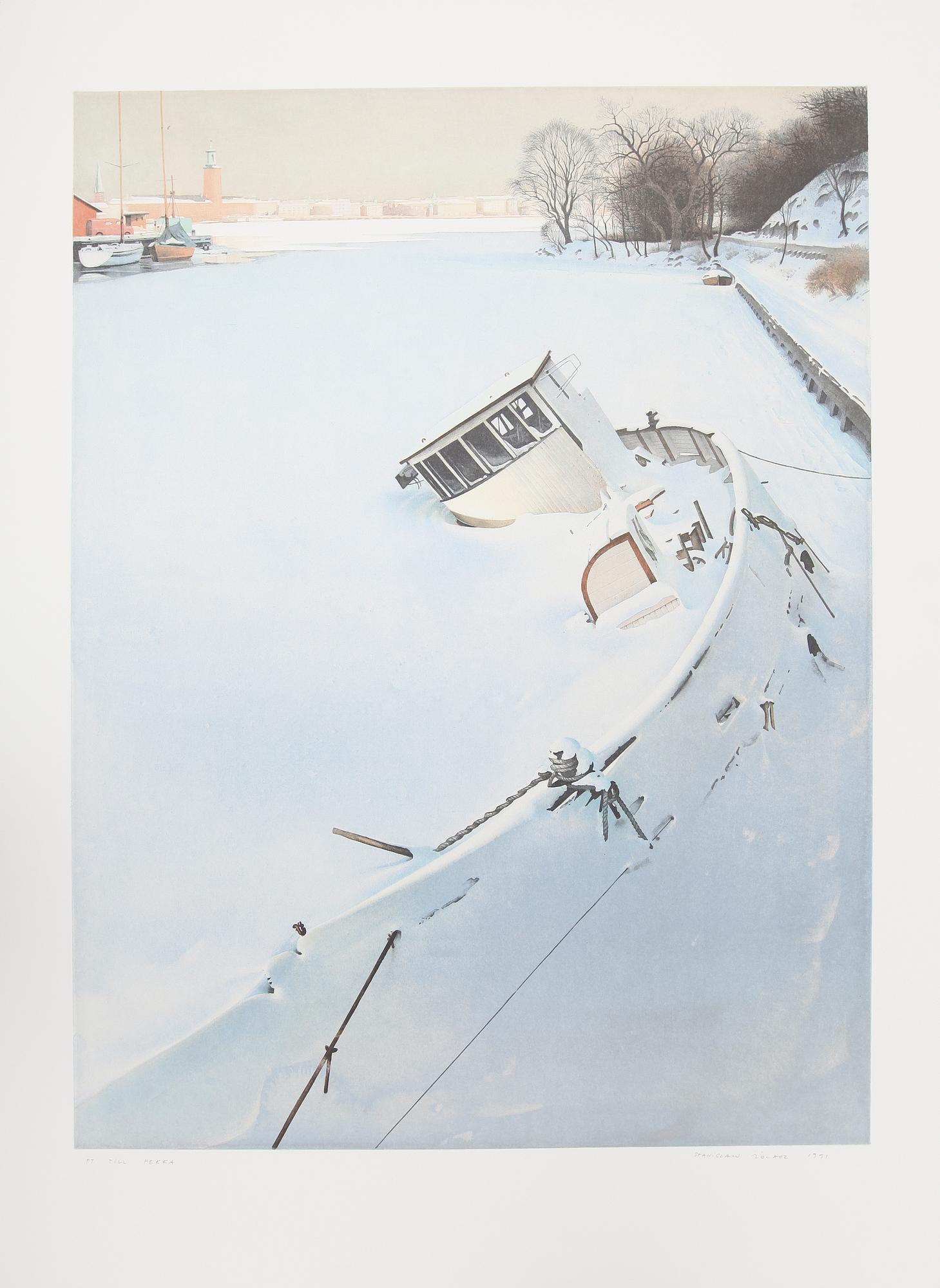 STANISLAW ZOLADZ, färglitografi, signerad och daterad 1991, provtryck.