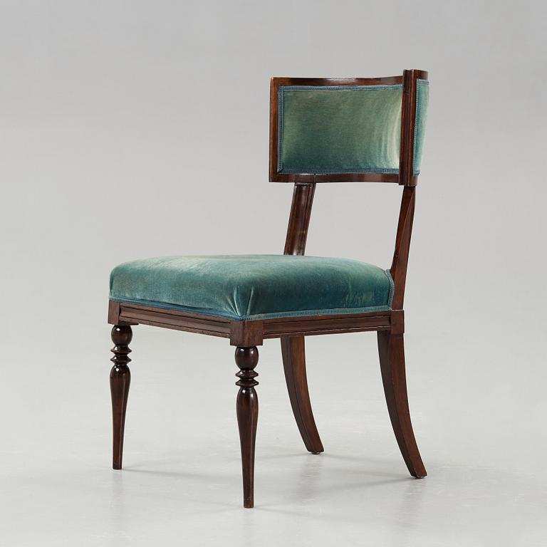 A Swedish Klismos chair, circa 1800.