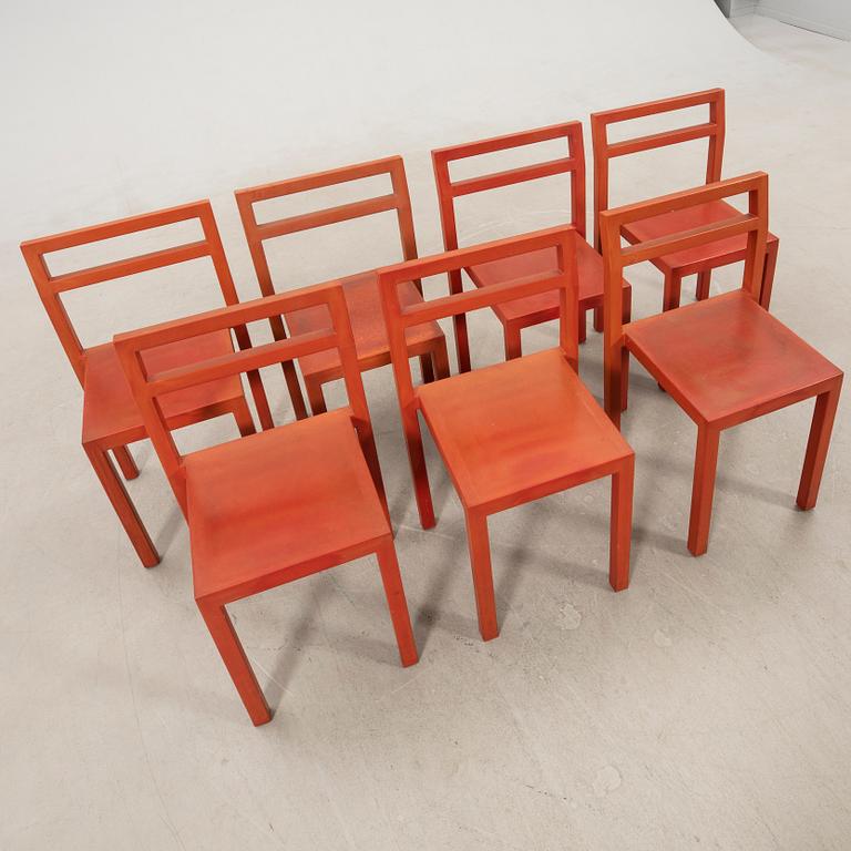 Boris Berlin & Poul Christiansen (Komplot design), chairs 7 pcs "Non" for Källemo 2000s.