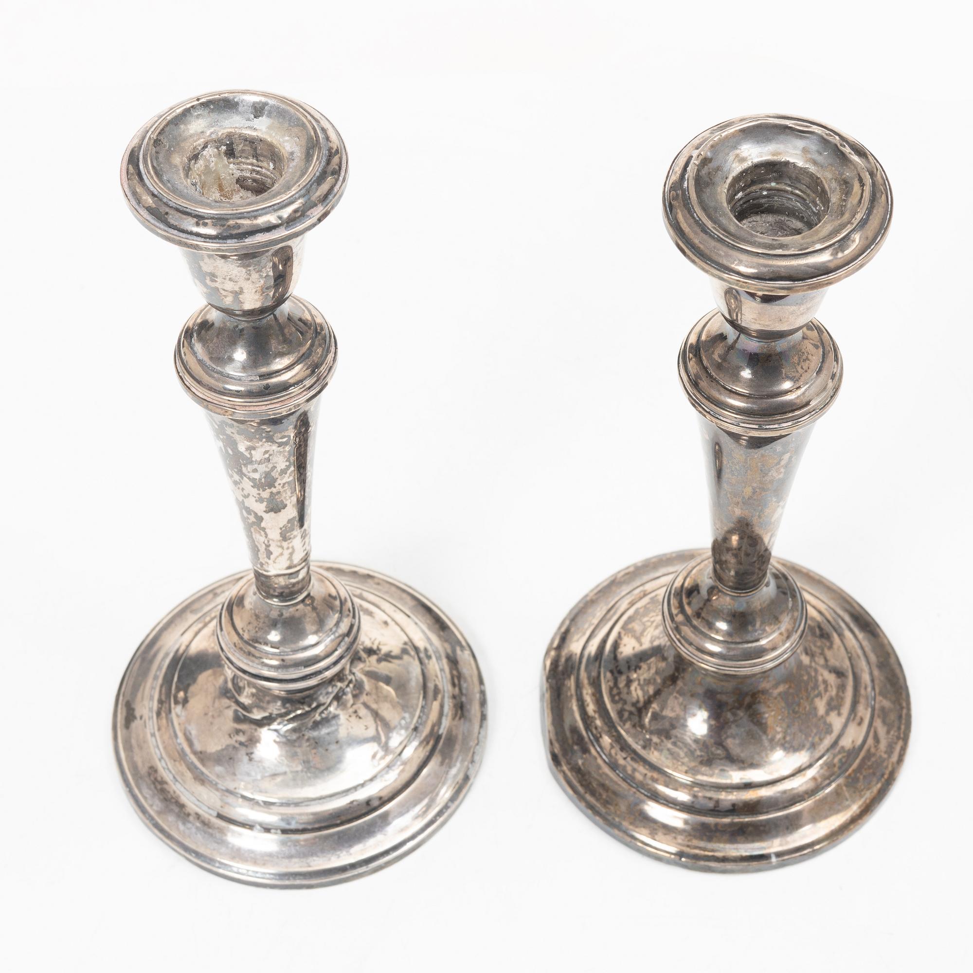 Candelsticks, a pair, silver, Gorham, USA, 20th century.