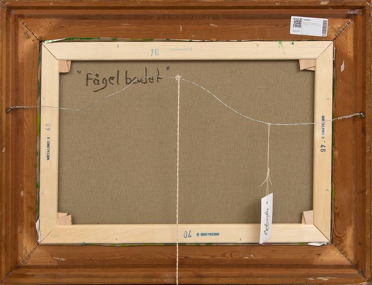 Benno Arzt, Acrylic on canvas, "Fågelbadet", signed, dated 013.