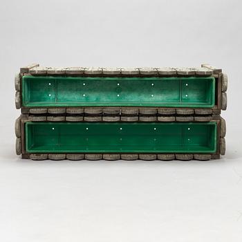 Blombänk, ett par, furu.