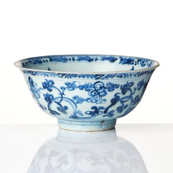 A blue and white bowl, Ming dynasty (1368-1644).