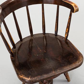 A writing chair, circa 1900.