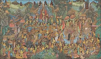 Unidentified artist, “Motif from Batuem”, Bali, 20th century.