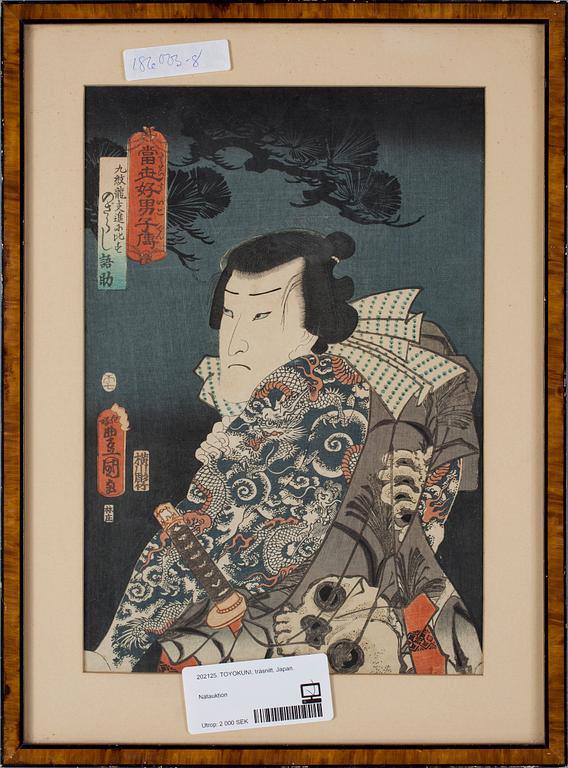 TOYOKUNI, träsnitt, Japan.