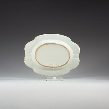 A famille rose 'European Subject' tureen with cover and stand, Qing dynasty, Qianlong (1736-95).