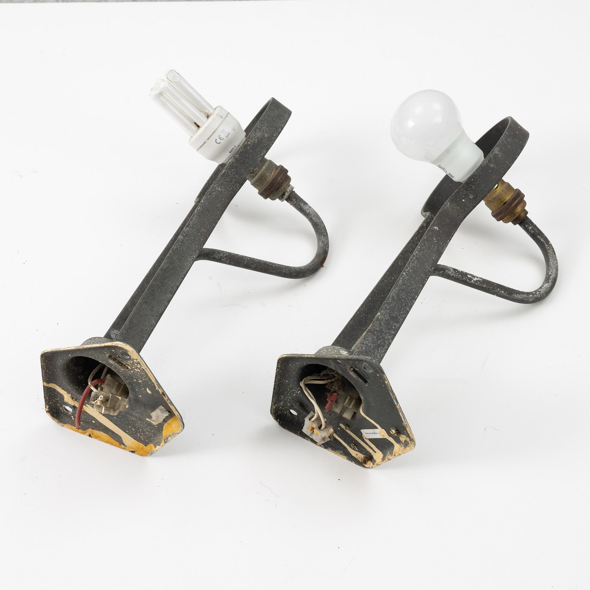 Vägglampor, ett par, Swedish Modern, ASEA, 1900-talets mitt.