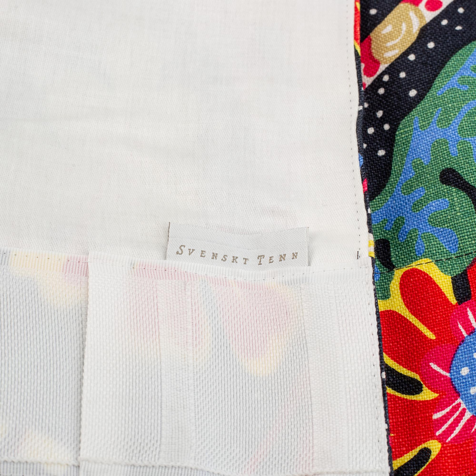 SVENSKT TENN, two valances, three pieces of gores and one lamp-shade.