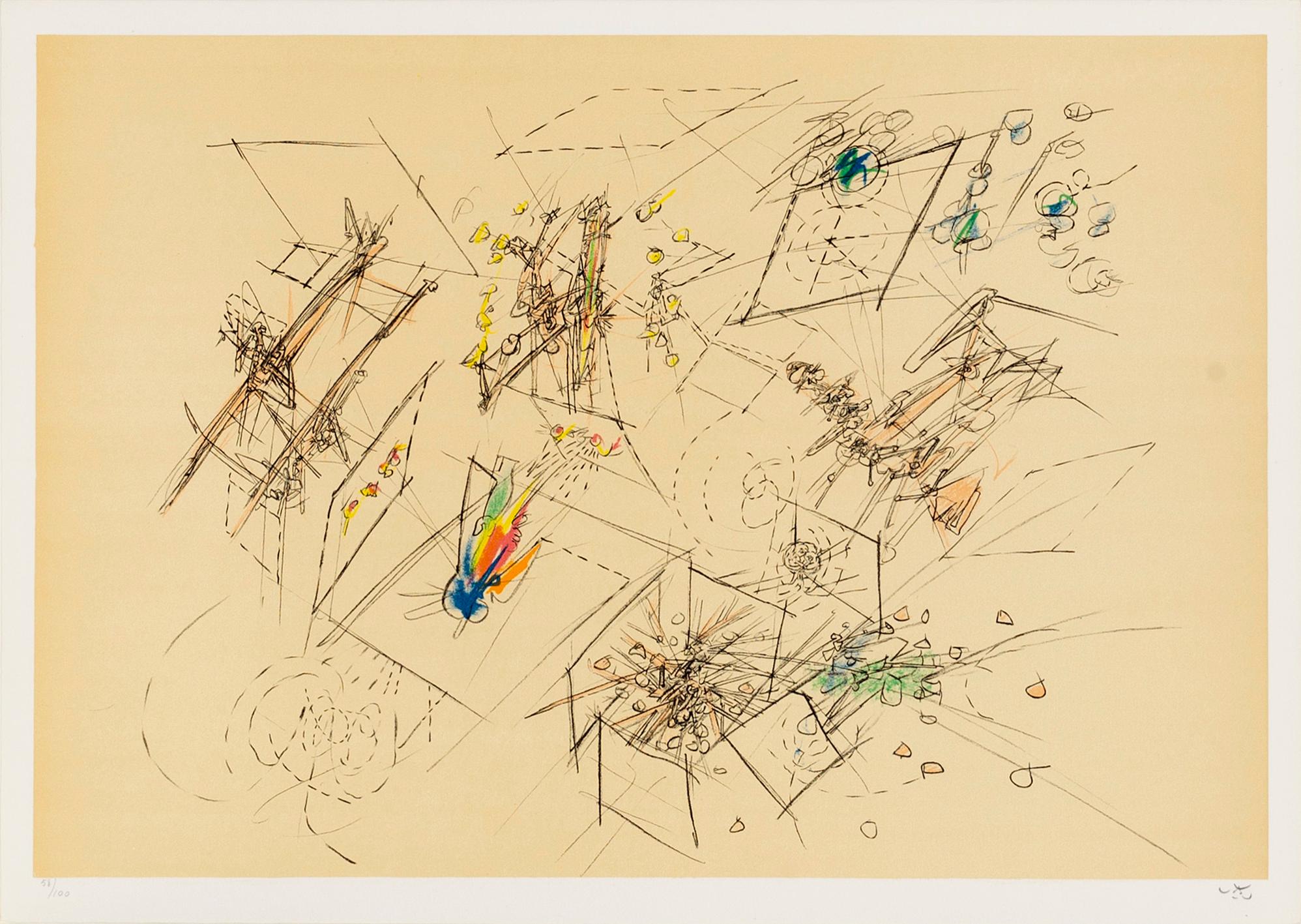 ROBERTO MATTA, a signed and numbered portfolio "5 lithographies".