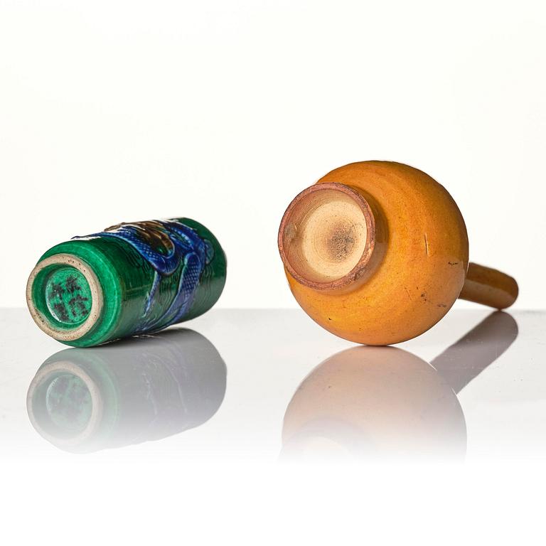 A group of four monochromes, Qing dynasty, 18/19th century.