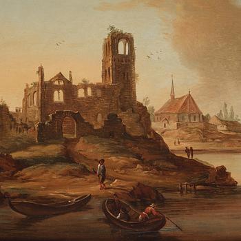 Johan Sevenbom, Landscape with the ruins of a church.