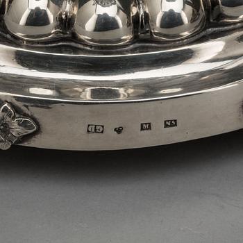 SOCKERSKÅL, silver, Gustaf Dahlgren 1867, Malmö. Ca 940g.