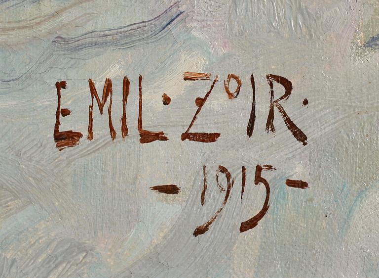 EMIL ZOIR, olja på duk, signerad och daterad 1915.