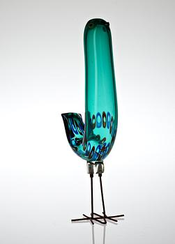 An Alessandro Pianon 'Pulcino' glass bird, Vistosi, Italy 1960's.