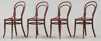 STOLAR, 4 st, bl.a. etikettmärkta Thonet, 1900-tal.