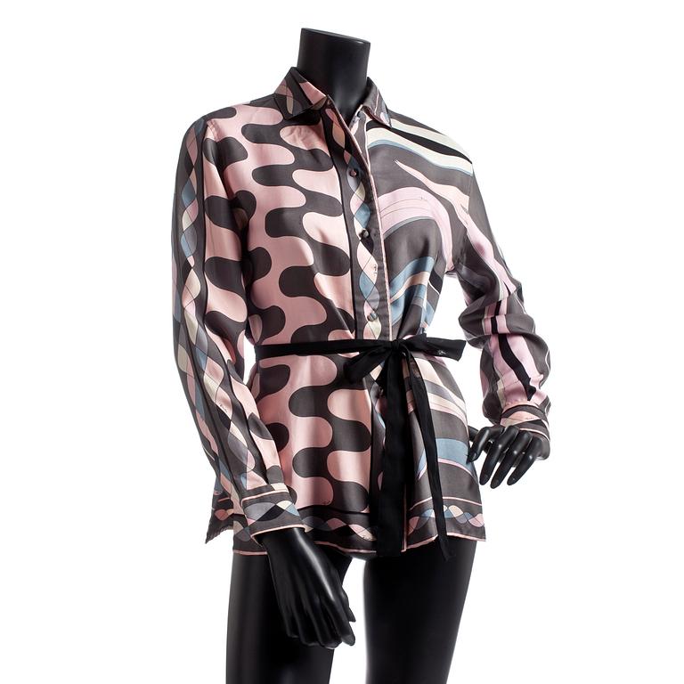 EMILIO PUCCI, a silk blouse.