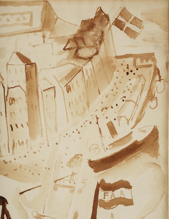 Isaac Grünewald, Motif from Skeppsbron.