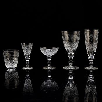 GLASSERVIS, 68 delar, "Elvira Madigan", Kosta Boda.