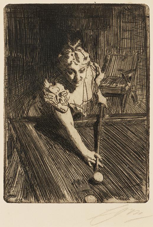 Anders Zorn, "Billiards".