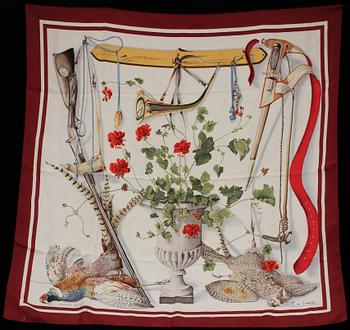 SCARF, siden, "Fleurs et Gibiers", Hermès, Paris, 1900-talets fjärde kvartal.